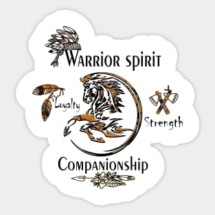 Warrior Spirit Gift Native American Horse Indian Sticker